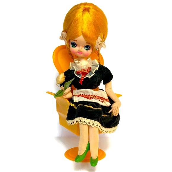 Vintage Other - VTG 1960s SENPO Musical rotating Girl in Chair